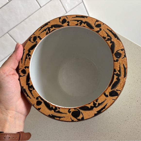 Large 19th Century Chinese Familie Rose Jardinere Planter Hunting Qianlong Mark - Picture 8 of 8